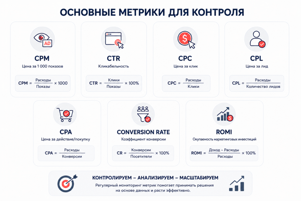 Основные метрики для контроля